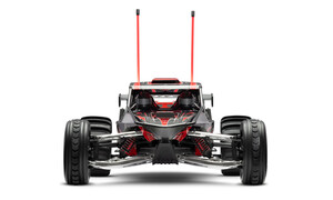 Traxxas Funco Pro Scale Sand Car 2WD RC Buggy - Red Belted Paddle Tires for Maximum Grip