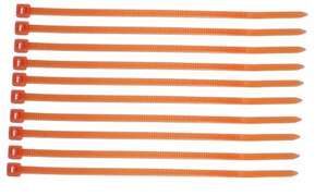 Zip Tie 100mm Orange (Pack of