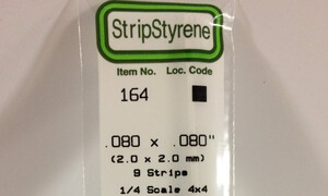 Evergreen .080" X .080" OPAQUE WHITE