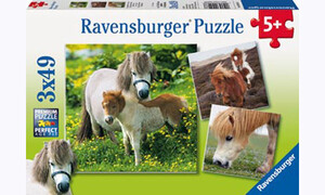 Ravensburger Friendly Ponies Puzzle 3x49pc
