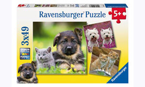 Ravensburger Cats and Dogs Puzzle 3x49pc