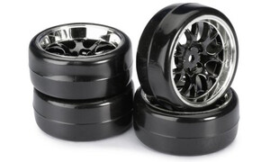 Absima Drift Wheel Set LP Black-Chrome Profile B 1/10