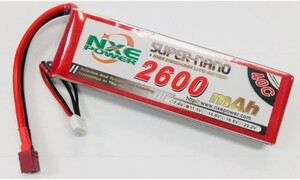 NXE Power 11.1v 2600mah 40c Lipo Battery with Deans 2600SC403SDEAN
