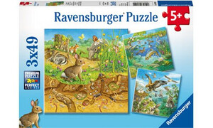 Ravensburger Animals in their Habitats Puzzle 3x49 RB08050-2