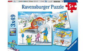 Ravensburger Let's Go Skiing Puzzle 3x49pc RB08052-6