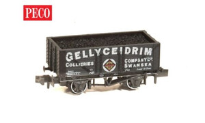 Peco NR-P428 7 Plank Coal Wagon Gellyceidrim Colliery NRP428