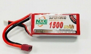 NXE Power NXE 7.4v 1500mah 30c Soft case Lipo 1500SC302SD