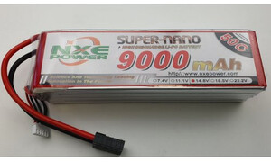 NXE Power 9000mah 50C 4S soft Case Lipo Battery with Traxxas 9000SC504STRX