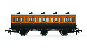 Hornby LSWR, 6 Wheel Coach, 3rd Class, 821 - Era 2 R40291