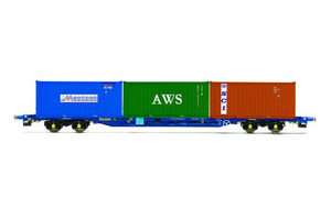 Hornby Touax, KFA Container Wagon with 3 x 20' Containers - Era 11 R60131