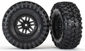 Traxxas Tires & wheels, assembled, glued (TRX-4® 1.9" wheels, Canyon Trail 4.6x1.9" tires) (2) 8272