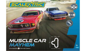 Scalextric Muscle Car Mayhem Slot Car set C1449SF