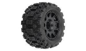 Pro-Line Racing Badlands MX 1.85" F/R MTD 12mm Black Raid: Granite GROM PRO1024110
