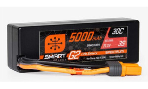 Spektrum 11.1V 5000mAh 3S 30C Smart G2 Hardcase LiPo Battery: IC5 SPMX53S30H5