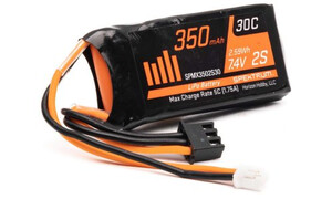 Spektrum 7.4V 350mAh 2S LiPo Battery: SCX24 PH 2.0 SPMX3502S30