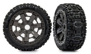 Traxxas Sledgehammer Tires Mounted On 3.0" Gray Buggy Wheels 9073