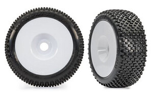 Traxxas Response Pro 3.0" Tires Mounted On White Dished 3.0" Buggy Wheels 9074-WHT