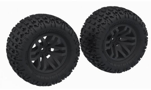 Arrma dBoots 'FORTRESS MT' Tire Set Glued Black 2pcs ARA-1608
