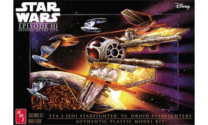 AMT Star Wars Revenge of the Sith Jedi Starfighter vs Droid Fighters AMT1436