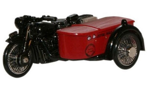 Oxford Diecast Royal Mail Motorcycle _Sidecar 76BSA003