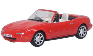Oxford Diecast Mazda MX5 Mk1 (open) Classic Red 76MAZ001