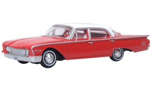 Oxford Diecast 1960 Ford Fairlane 500 Town Sedan Monte Carlo Red/Corinthian White 87FF60001