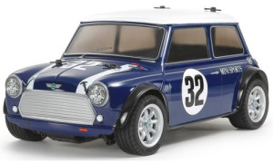 Tamiya 58747 Mini Cooper Racing MB-01 – 1/10 scale RWD RC kit with polycarbonate body and 8-spoke wheels