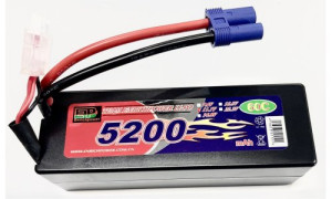Enrichpower 5200mAh 11.1V 60C LiPo hardcase battery with EC5 plug, ideal for RC cars, trucks, and boats needing durable high-performance power