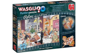 Holdson JUM19177 Wasgij Retro Mystery 4 – 1000pc puzzle imagining the surprise entertainment at Crabbiemor guest house