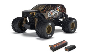 Arrma Gorgon Grom Bronze Edition – 1/16 4WD brushed monster truck with clipless body and Smart LiPo battery (ARA2130T3)