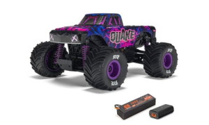 Arrma Quake Grom Purple Edition – 1/16 4WD brushed monster truck with clipless body and Smart LiPo battery (ARA2137T3)