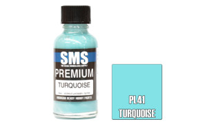 SMS PL41 Premium Turquoise 30ml Lacquer Model Paint for airbrushing at MAS Hobbies Perth