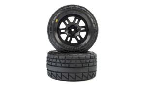 Pro-Line Racing Menace Front/Rear Street Tires Mounted 12mm Black Split Six (2) – ARRMA Mini Kraton PRO1034510