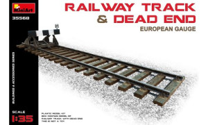 MiniArt 35568 Railway Track with Dead End, European Gauge 1/35 Plastic Model Kit