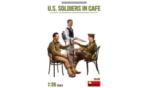 MiniArt 35406 U.S. Soldiers in Café 1/35 Plastic Model Kit