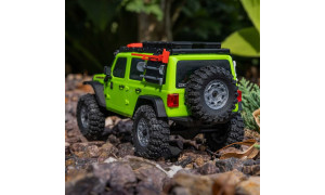 Axial 1/30 SCX30 Jeep Wrangler JLU Green RTR brushed rock crawler with fine chassis and body detailing