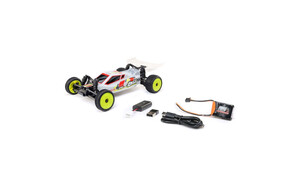 Losi 1/24 Micro-B 2S 2WD RTR Race Buggy - White High-Speed RC Buggy