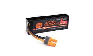 Spektrum 7.4V 4000mAh 2S 30C Smart G2 Hardcase LiPo Battery: IC5 SPMX-1087 Front