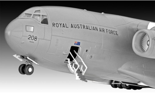 Revell 1/144 C-17A Globemaster III model kit 03747 offering realistic panel lines, quality construction and display-ready presentation