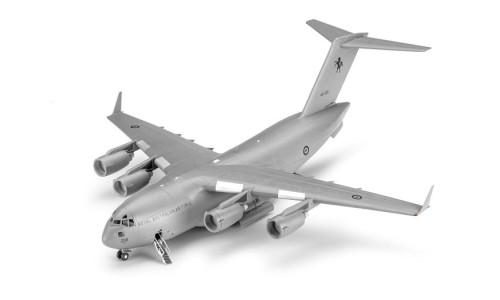 Revell 1/144 Boeing C-17A Globemaster III 03747 featuring detailed military transport aircraft styling and realistic surface detailing