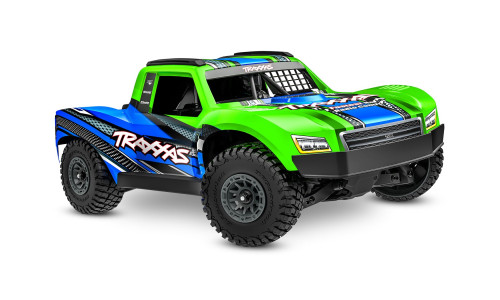 Mini Slash 4X4 – 1/16 scale Traxxas RC truck in green with 30+ mph top speed and steel gear diffs