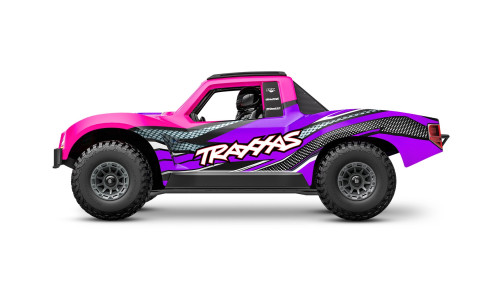Traxxas Mini Slash Pink Edition – 1/16 scale brushless RC truck with clipless body and BFGoodrich tyres