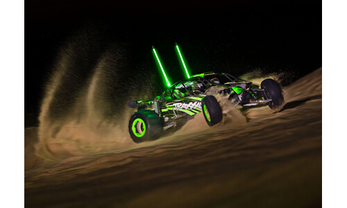 Traxxas Funco Pro Scale Sand Car X-Series Brushless 2WD Buggy - Green Belted Paddle Tires for Maximum Grip