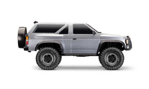 Traxxas TRX-4 Nissan Pathfinder Silver Edition 1/10 scale model with accurate proportions and trail-ready design