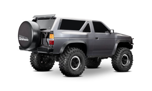Traxxas TRX-4 Pathfinder 1/10 Silver Edition rock crawler with detailed wheels, chassis components and scale accessories
