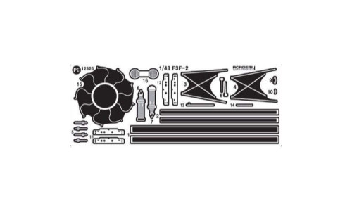 Academy 12326 1/48 USN F3F-2 VF-6 “Fighting Six” plastic model kit featuring detailed pre‑war Navy markings
