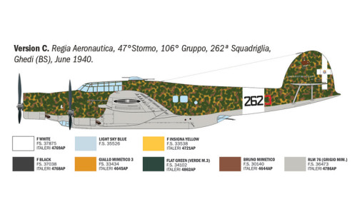 Italeri 1479 CANT Z.1007bis Alcione featuring authentic bomber aircraft detailing, accurate airframe components and wartime aviation realism