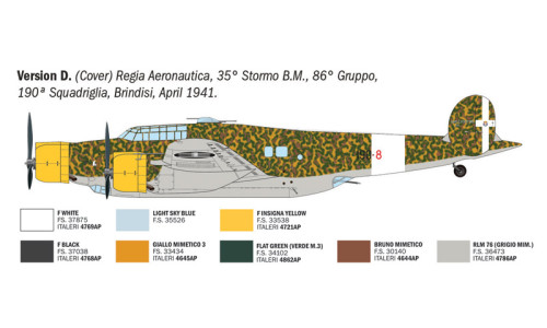 Italeri CANT Z.1007bis Alcione plastic model kit 1479 delivering classic Italian WWII bomber styling, fine detailing and collector appeal