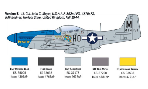 Italeri 1484 1/72 P-51D Mustang Aces Detailed Model Kit