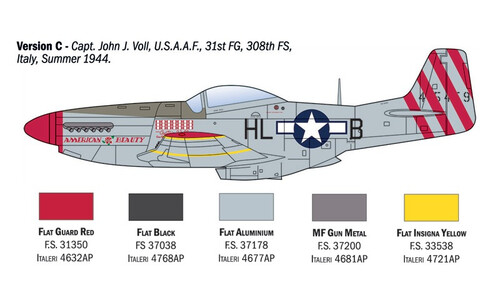 P-51D Mustang Aces Italeri 1484 1/72 Scale Collectible